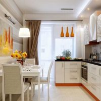 idea dapur gaya cerah 9 sq.m foto