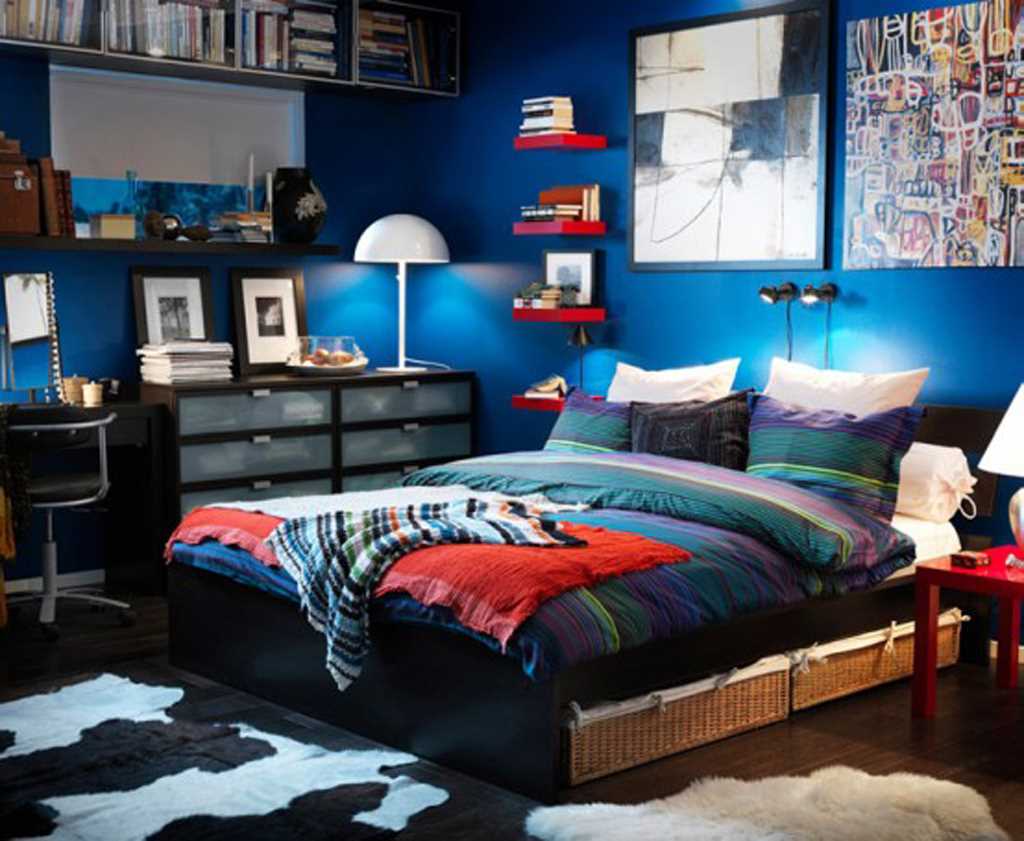 ideja svijetlog stila spavaće sobe za mladića