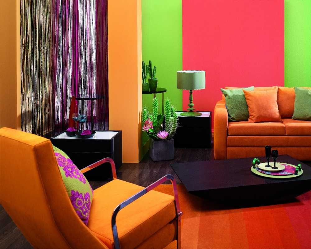 the idea of ​​a beautiful combination of color in the style of a modern apartment