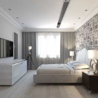 variantas šviesaus stiliaus miegamojo gyvenamojo kambario nuotrauka