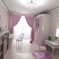 ideja svijetlog stila spavaće sobe za djevojku na slici modernog stila