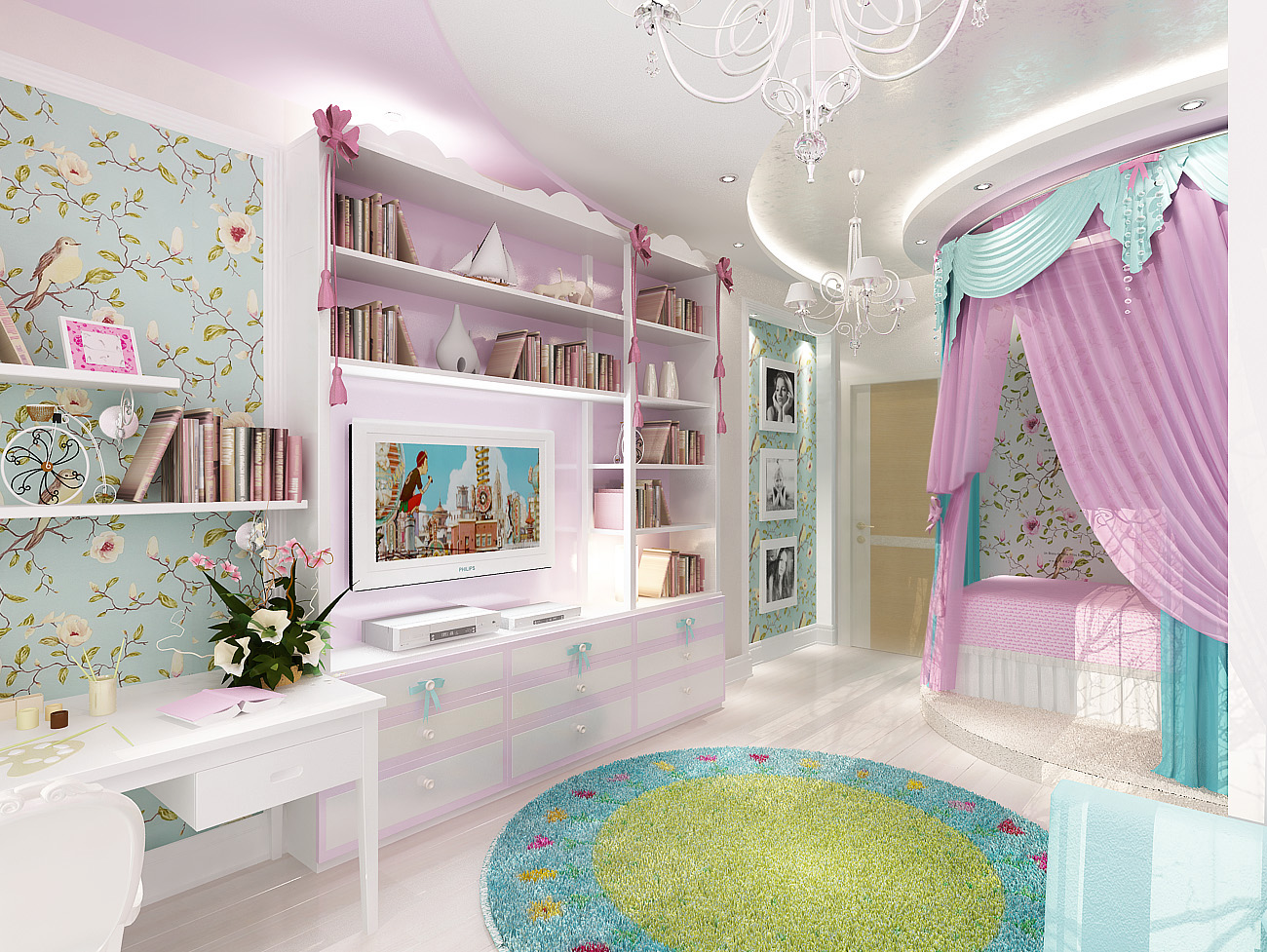 the idea of ​​a beautiful modern design nursery