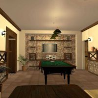 idea of ​​bright design of a billiard room picture