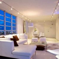 the idea of ​​applying light design in a bright home interior picture