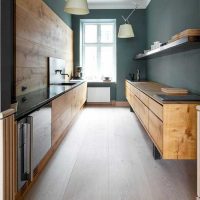 the idea of ​​applying a light kitchen design photo