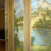 idea di uno stile luminoso di una casa con foto di pittura murale