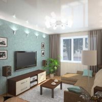 the idea of ​​a beautiful style bedroom living room photo