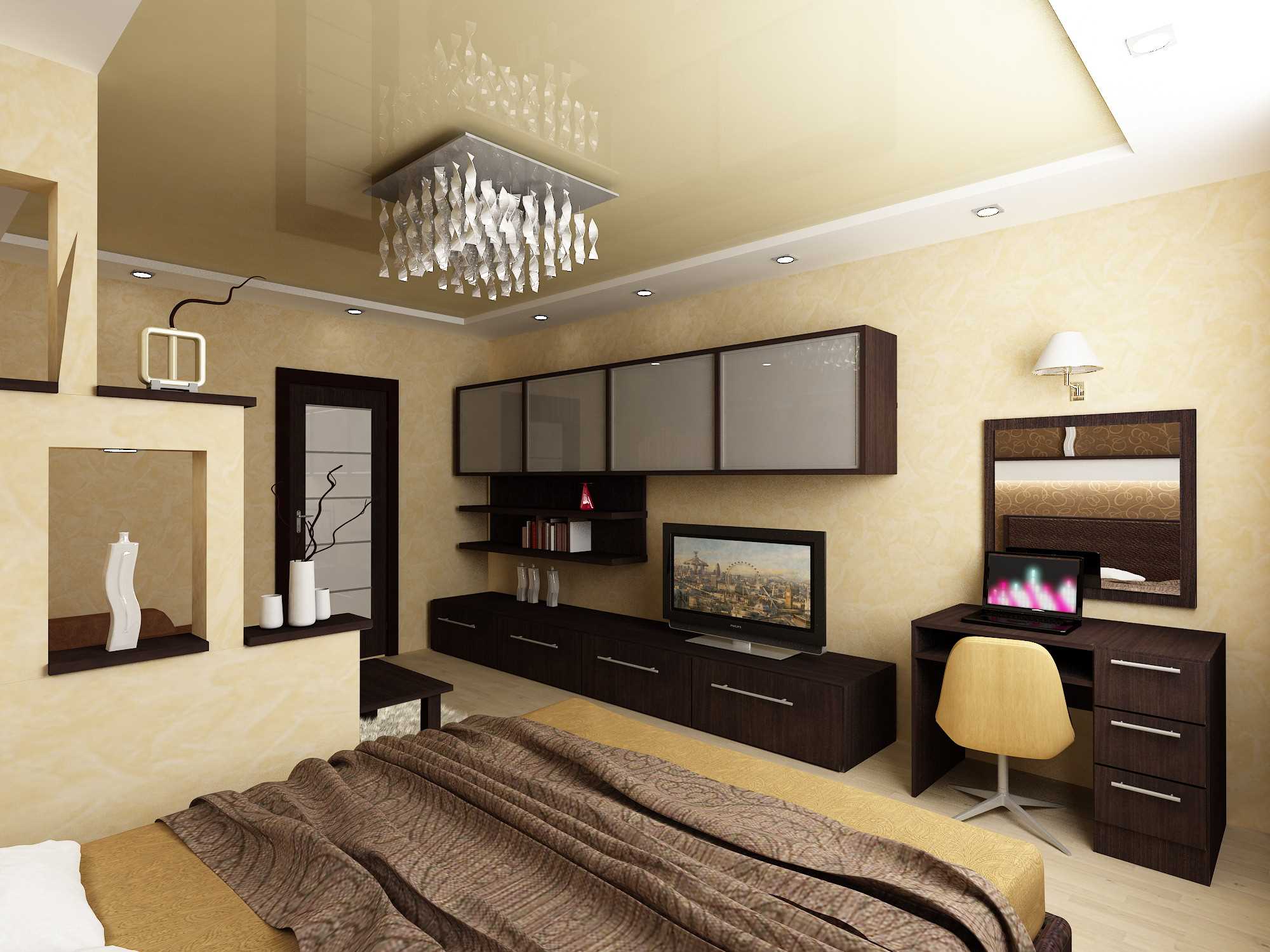 ideja svijetlo dizajnirane spavaće sobe za dnevnu sobu