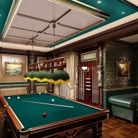 The idea of ​​a bright decor billiard photo