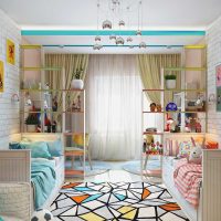 un exemple d'un intérieur moderne et lumineux d'une chambre d'enfant