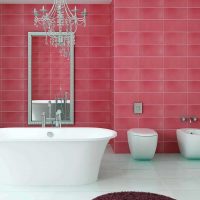 the idea of ​​using pink in a bright room decor picture