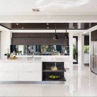 option for using a bright kitchen interior photo