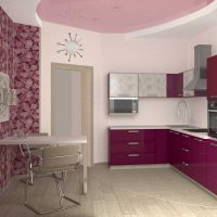 the idea of ​​applying a bright kitchen decor picture