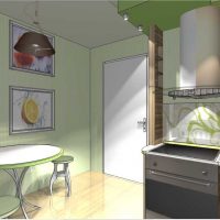 Primjer svijetle kuhinje u unutrašnjosti fotografije veličine 9 m²