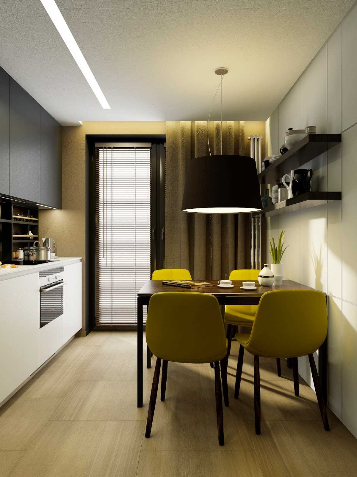 idea tentang hiasan dapur yang luar biasa 9 sq.m