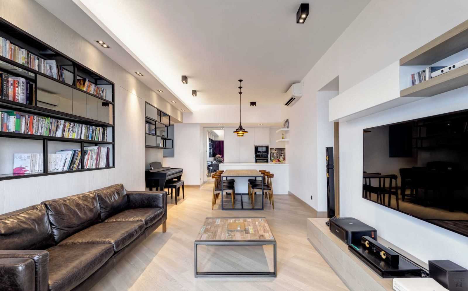 un exemple du style inhabituel d'un appartement de deux pièces