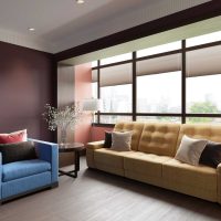 the option of using modern curtains in a bright design room picture