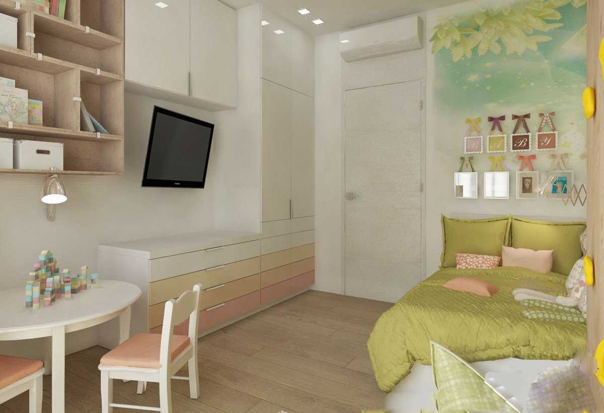 the idea of ​​a bright modern style of a children's room