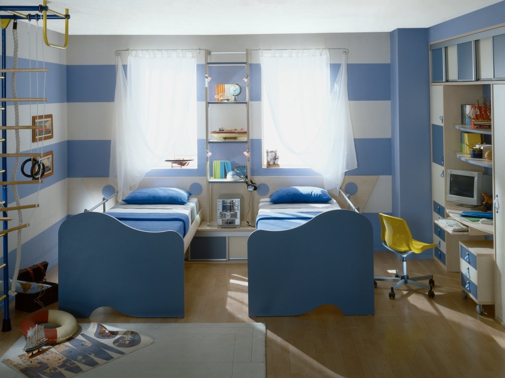ideja svijetlog, modernog dizajna dječje sobe