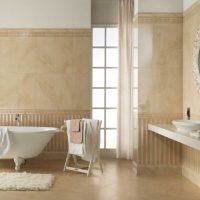 Variante di applicazione del beige brillante nel design della casa