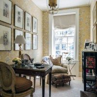 l'idée d'appliquer un beau décor de salle en image de style rétro