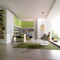 primjer upotrebe zelene boje u lijepoj slici dizajna sobe