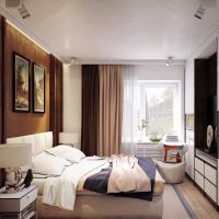 šviesaus dizaino miegamojo gyvenamojo kambario nuotraukos variantas