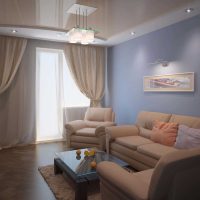 gražaus interjero miegamojo gyvenamojo kambario paveikslo idėja