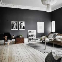 idea of ​​unusual design of a room in scandinavian style photo