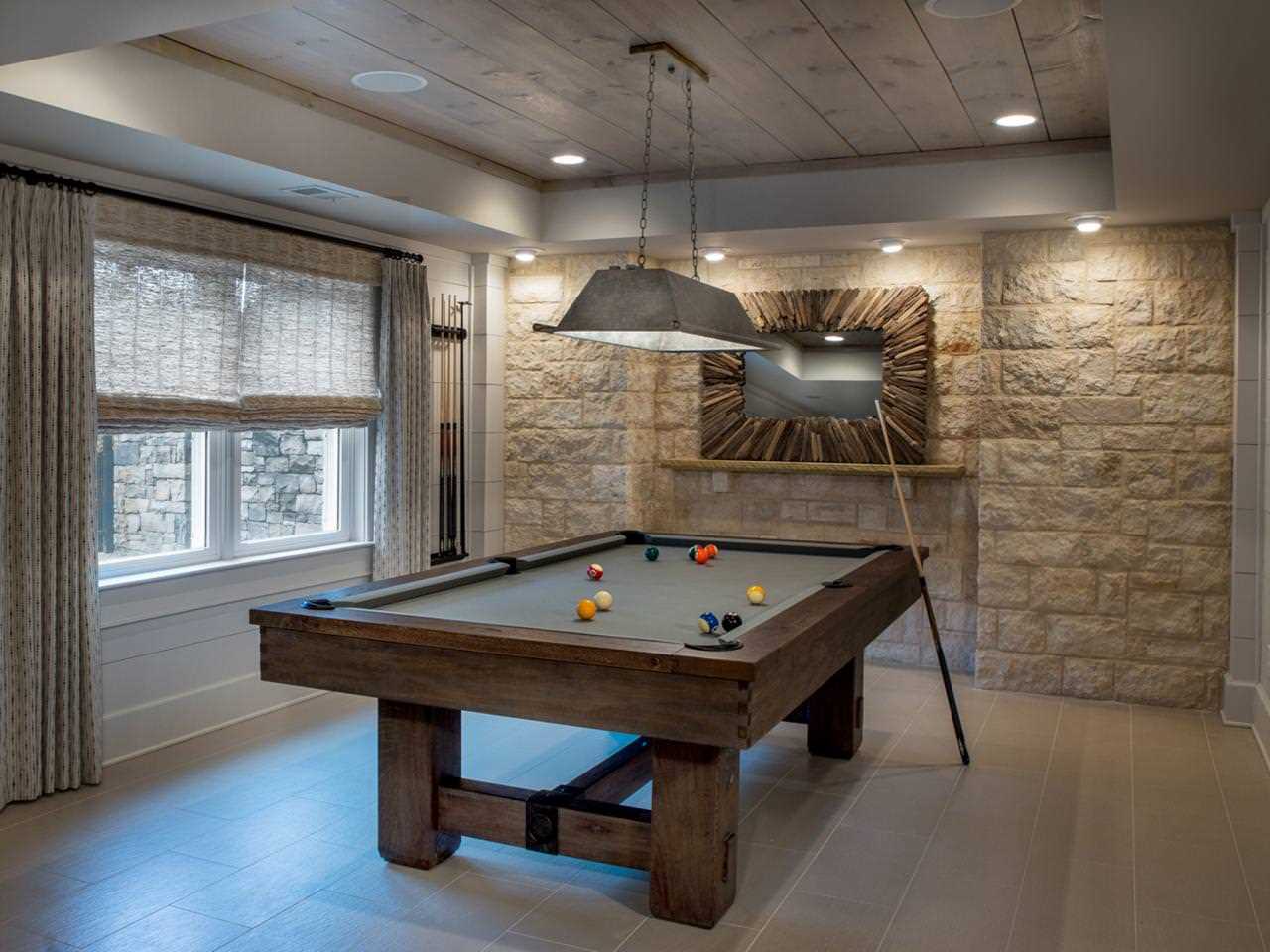 version of the unusual design of the billiard room