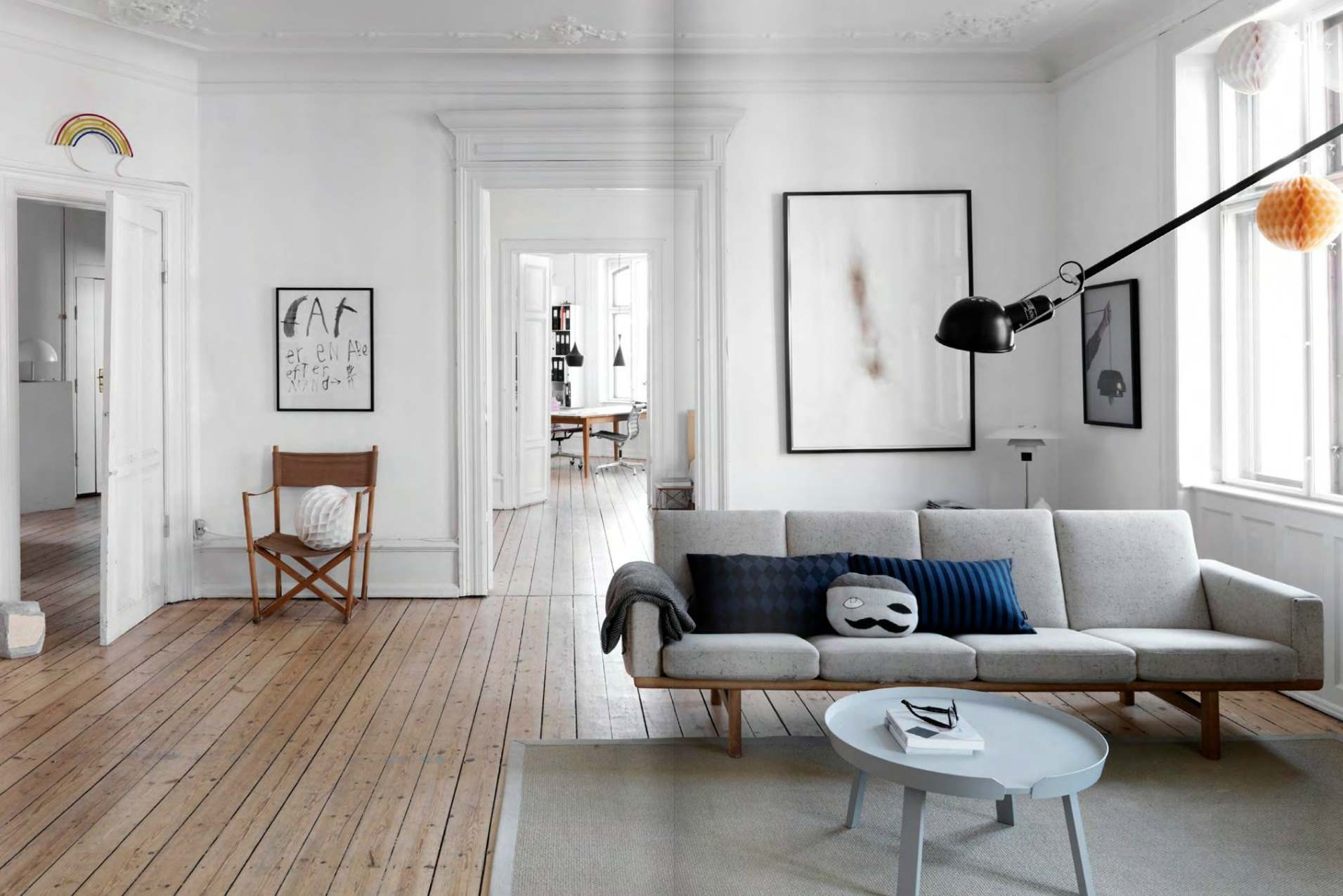 ideja neobičnog interijera sobe u skandinavskom stilu