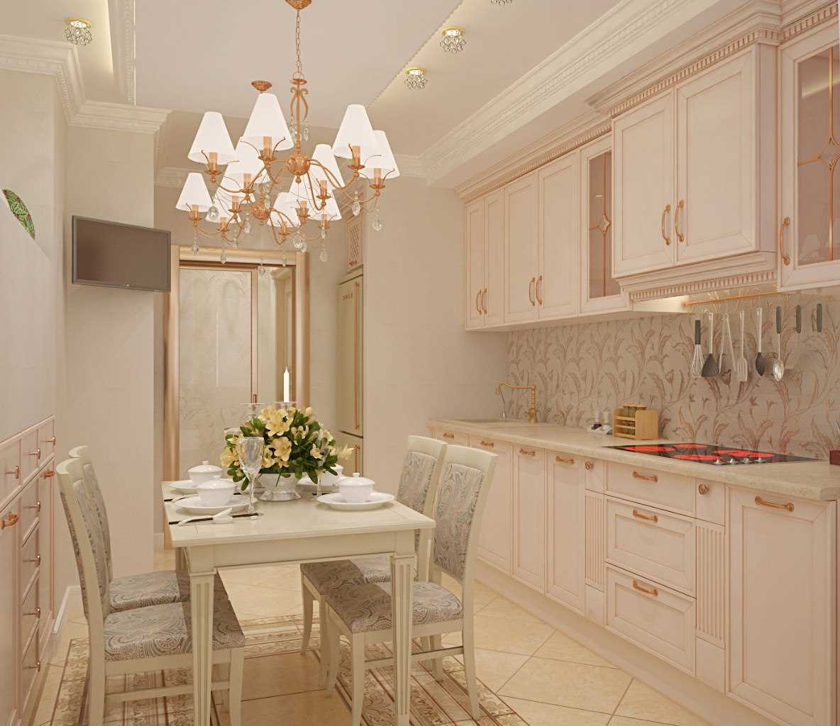 the idea of ​​an interesting combination of beige in the interior of the room