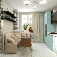 the idea of ​​using an unusual kitchen interior photo