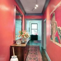 the idea of ​​using pink in a beautiful apartment design picture