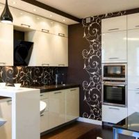 an example of applying an unusual design of a kitchen picture