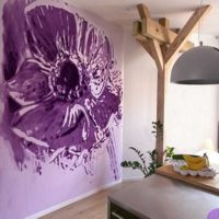 varijanta lakog kućnog dekor sa zidnim slikanjem