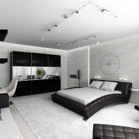 opcija svjetlosnog dizajna spavaće sobe za sliku mladića