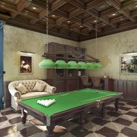 idea of ​​unusual decor for a billiard photo