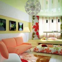 idea of ​​light design bedroom living room picture