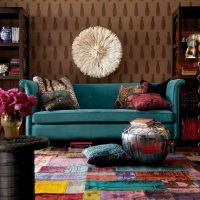 version du beau style du salon dans le style du patchwork