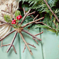 wooden snowflakes