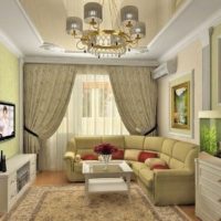 warna hijau dalam reka bentuk apartmen studio