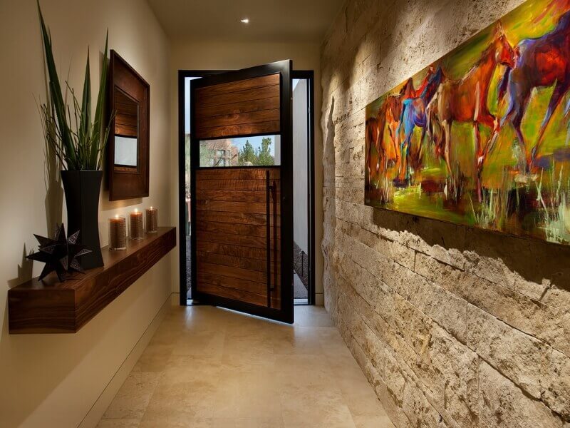 natural stone in the hallway