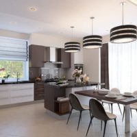 kitchen combined with a living room