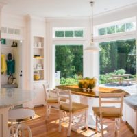 kitchen with bay window