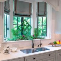 kitchen with bay window