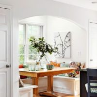 kitchen with bay window