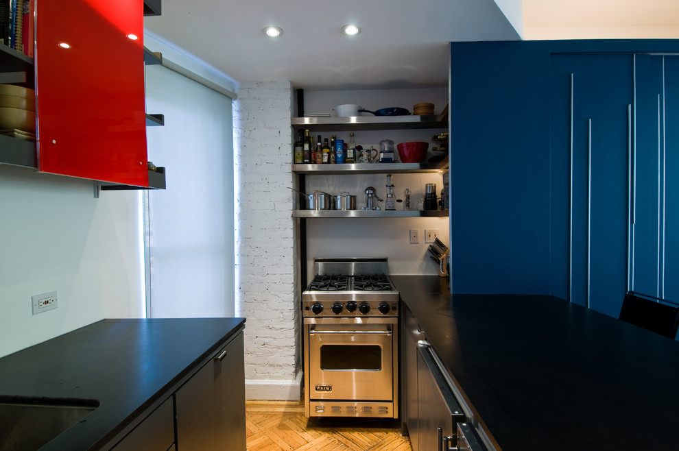 cucina 6 mq blu