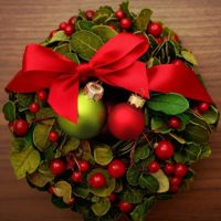 Christmas wreath made of natural materials