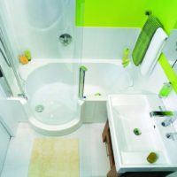 light green tones in the bathroom